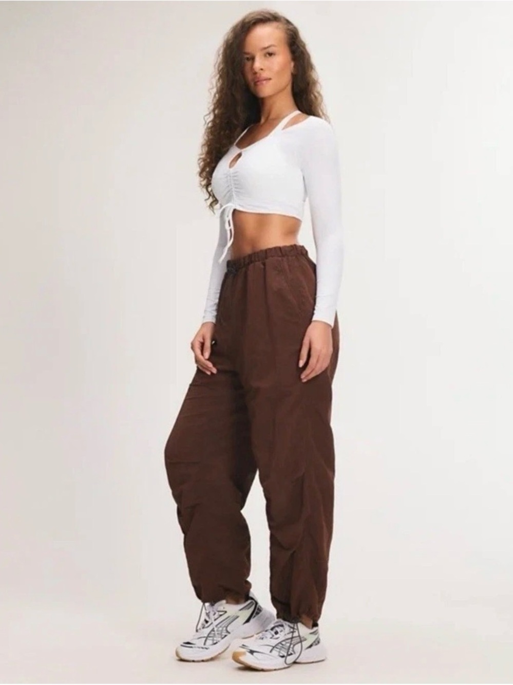 NWT Savage X Fenty CITY GIRL HIKE WIDE-LEG PANT CEDAR
BROWN